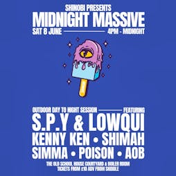 Shinobi - Midnight Massive Tickets | The Old School House And Courtyard Hull  | Sat 8th June 2024 Lineup