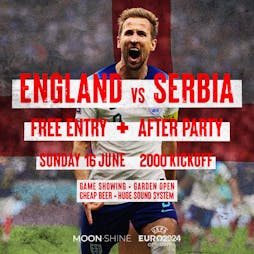 Euro 2024 - England v Serbia Tickets | Moonshine Portsmouth  | Sun 16th June 2024 Lineup