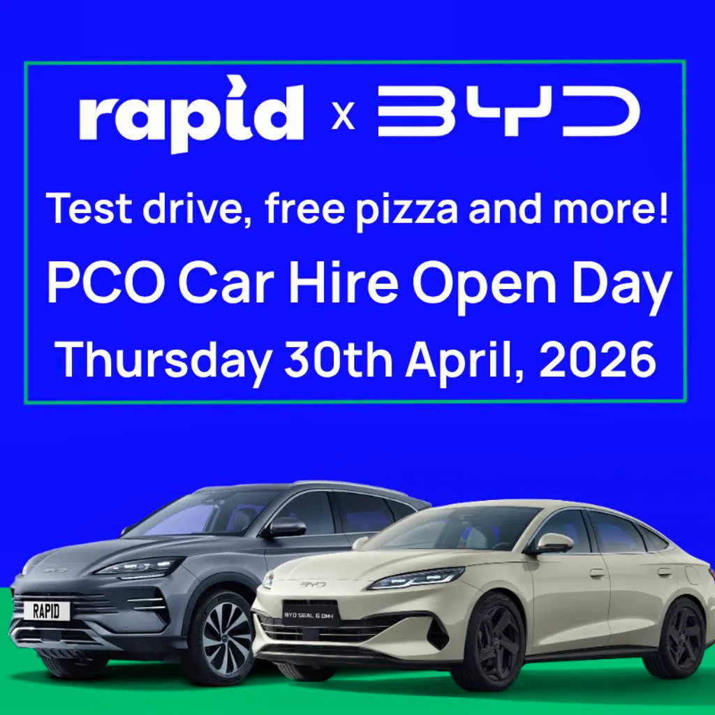 Rapid x BYD PCO Car Hire Open Day - Free Sign Up at Rapid PCO Office