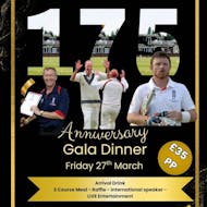175 Years Gala Dinner Celebration at Coventry And North Warwickshire Cricket Club