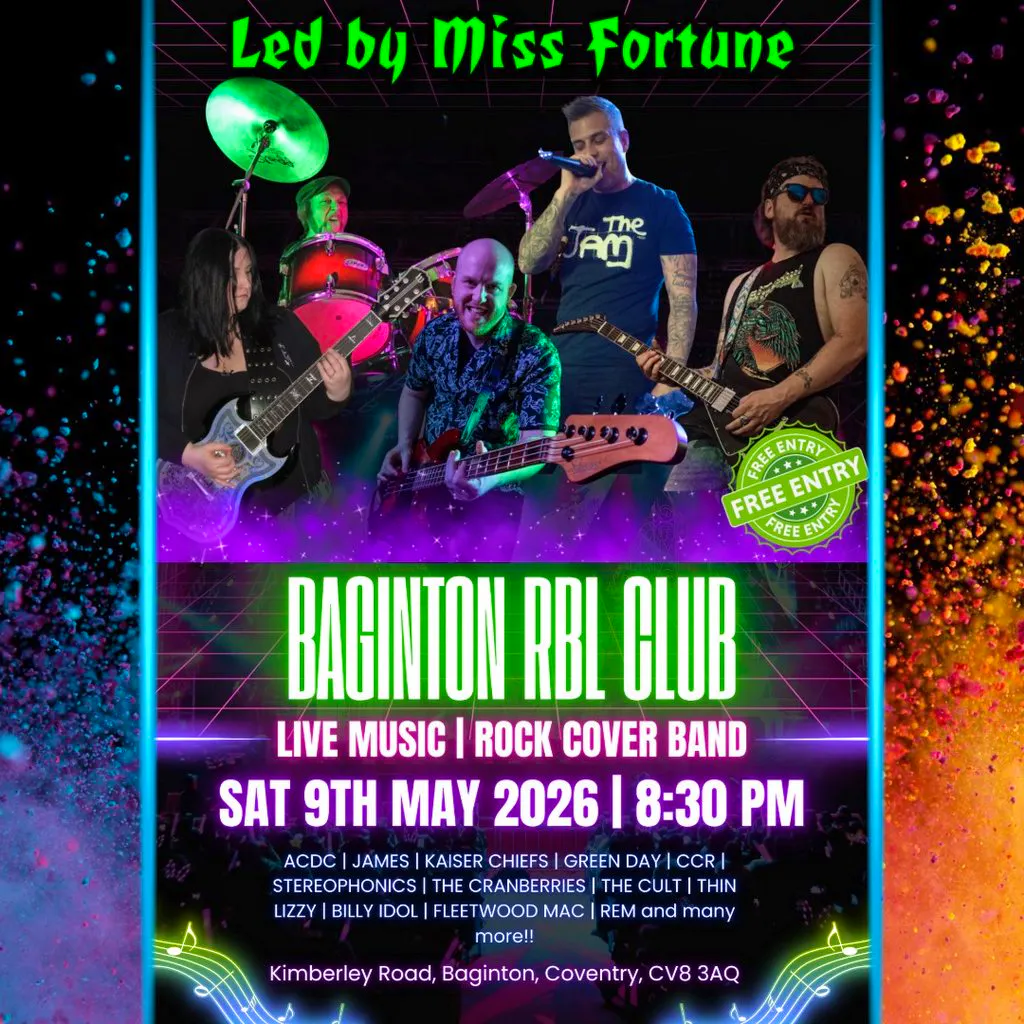 LED BY MISS FORTUNE - Baginton RBL Club at Baginton British Legion