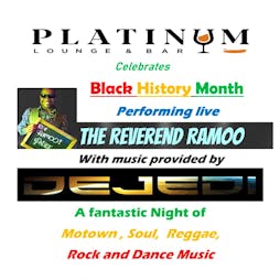 Black History Month -  | Platinum Lounge Rotherham  | Fri 7th October 2022 Lineup