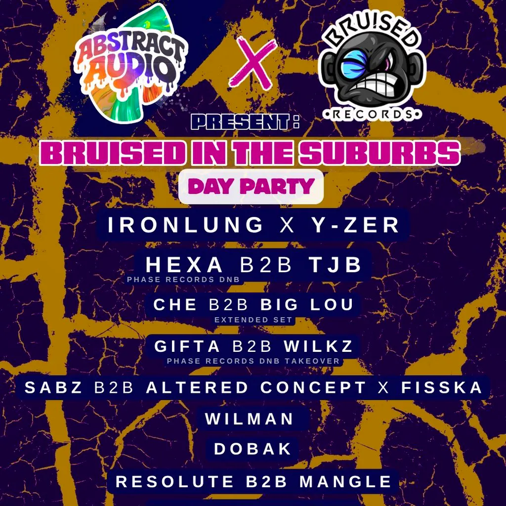 Bruised In The Suburbs Day Party at The Holroyd Arms