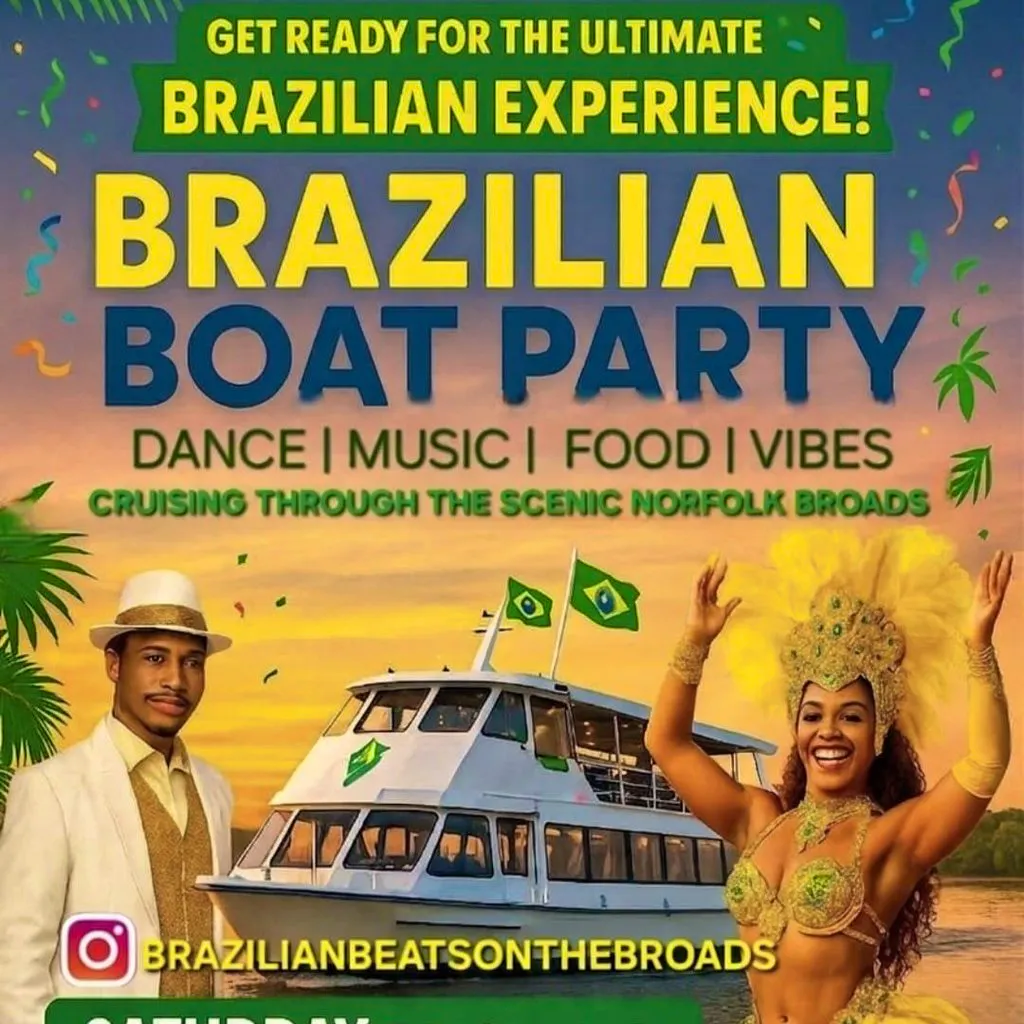 Brazilian Boat Party on the Norfolk Broads at Queen Of The Broads