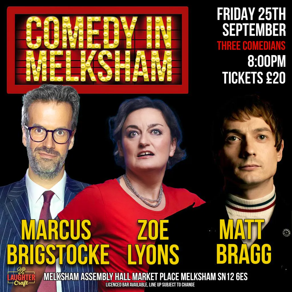 September's Comedy in Melksham at Melksham Assembly Hall