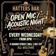 Acoustic Wonderland Open Mic at Hatters Cafe Bar at The Mad Hatter Cafe Bar