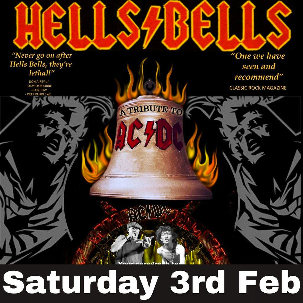 Hells Bells AC DC tribute Gorseinon Events Centre Swansea Sat 3rd