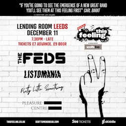 This Feeling - Leeds Tickets | The Lending Room Leeds  | Sat 11th December 2021 Lineup