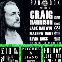 Pardox presents Craig Harrison Tickets | Pitcher And Piano Swansea  | Fri 7th June 2019 Lineup