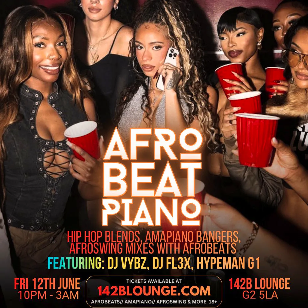 AfroBeat Piano Fridays !!! at 142B Lounge Glasgow