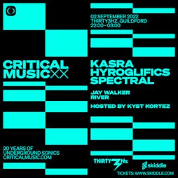 Critical XX - 20 years of underground  Tickets | Thirty3Hz Guildford  | Fri 2nd September 2022 Lineup