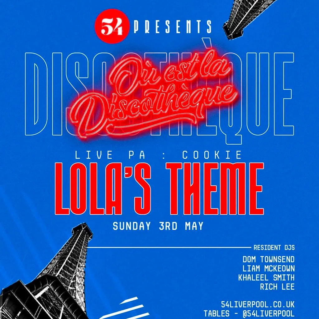 54 presents: Ou est la Discotheque at 54 LIVERPOOL