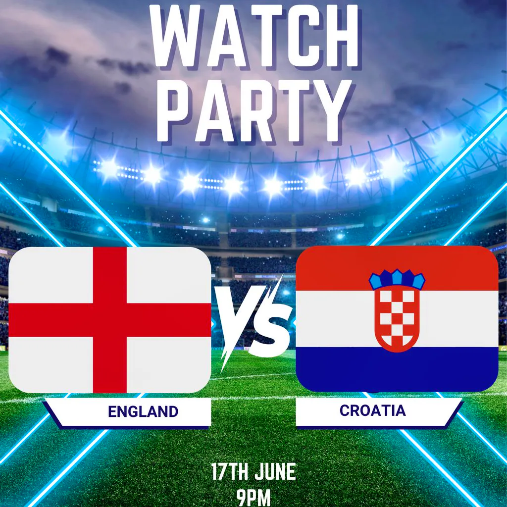 England vs Croatia at Papà Bianco