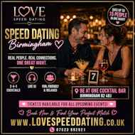 Birmingham Speed Dating Singles 21 - 38 Birmingham Be At One Bar at Be At One Birmingham