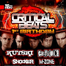 Critical Beats 1st birthday bash  Tickets | Doncaster Warehouse Doncaster  | Sat 12th November 2022 Lineup