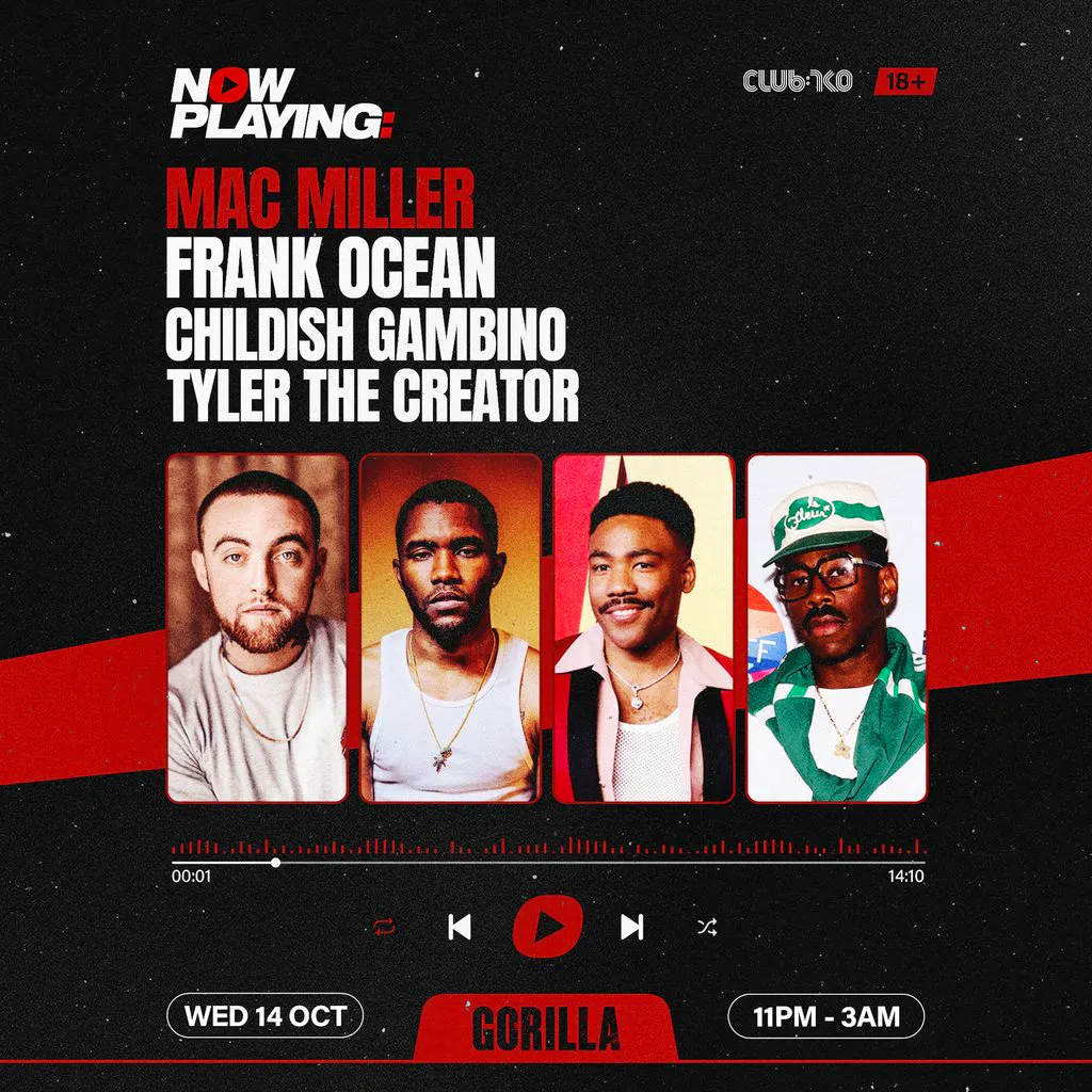 Mac Miller, Childish Gambino, Tyler, The Creator & Frank Ocean at Gorilla