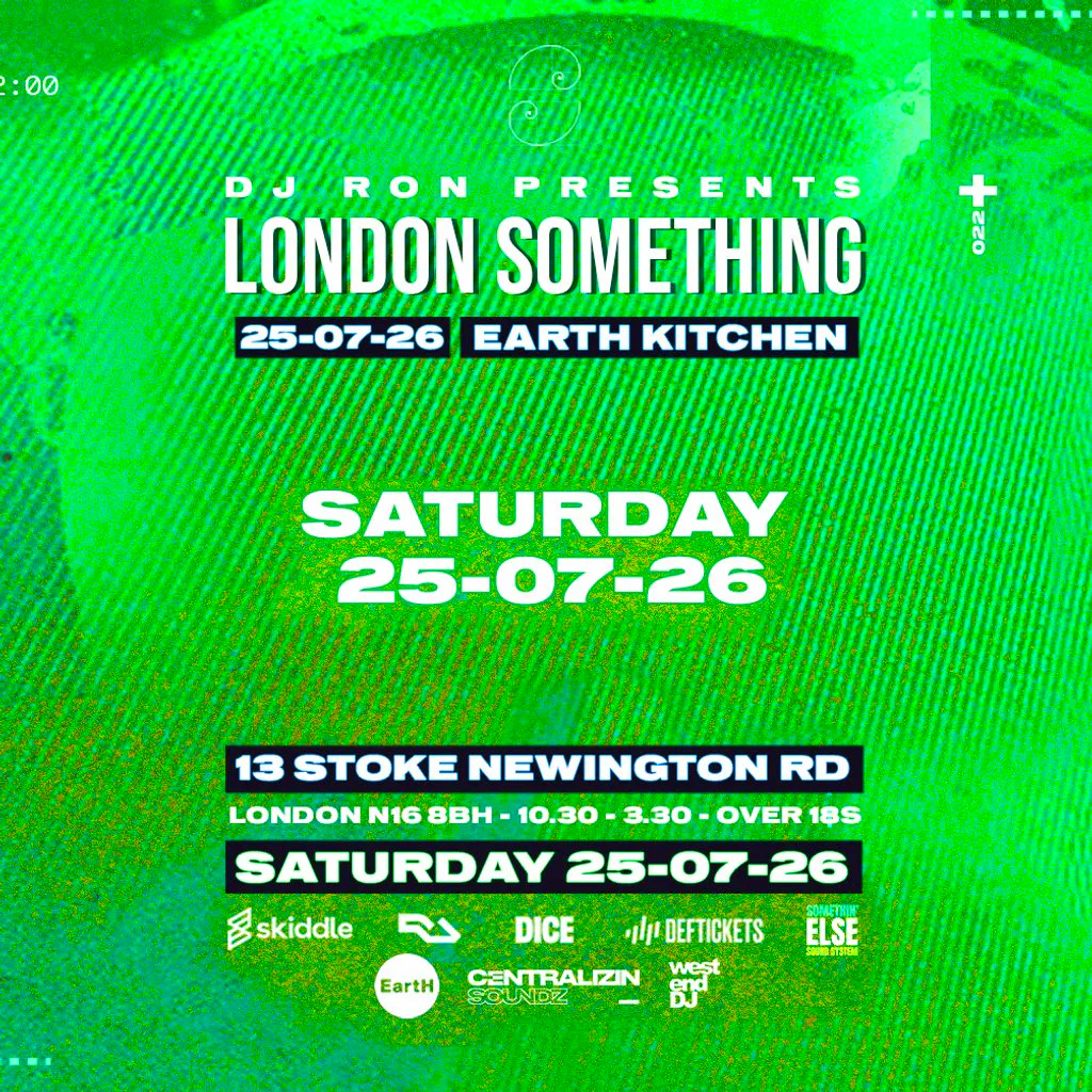 London Something Drum & Bass: Kenny Ken, Kelvin 373, IC3 + More at EartH (Evolutionary Arts Hackney)