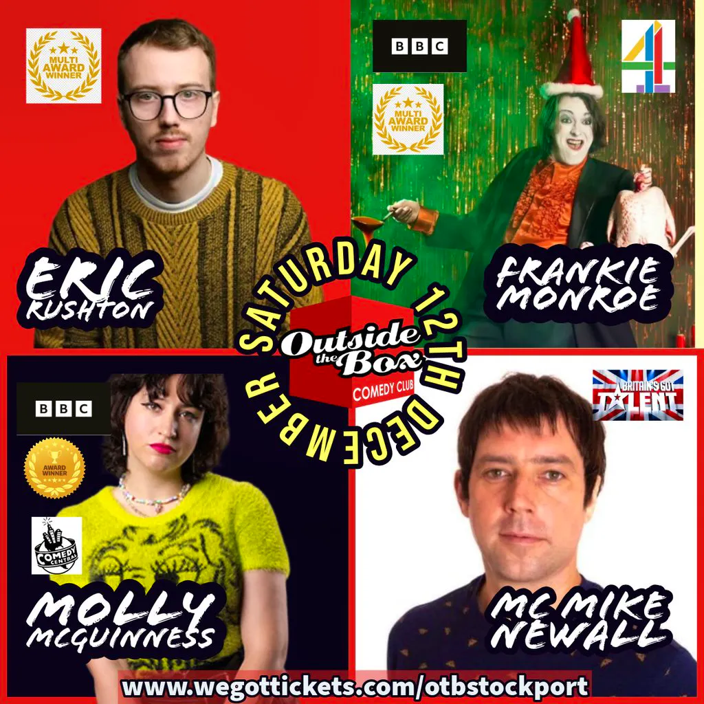 Live comedy - Saturday 12th December at Stockport Garrick Theatre