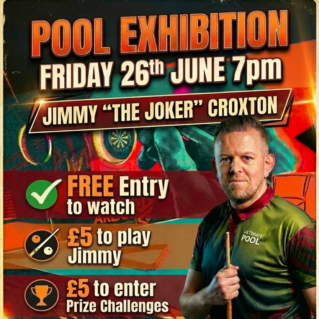 Jimmy "The Joker" Croxton Pool Exhibition at The Arena Crewe