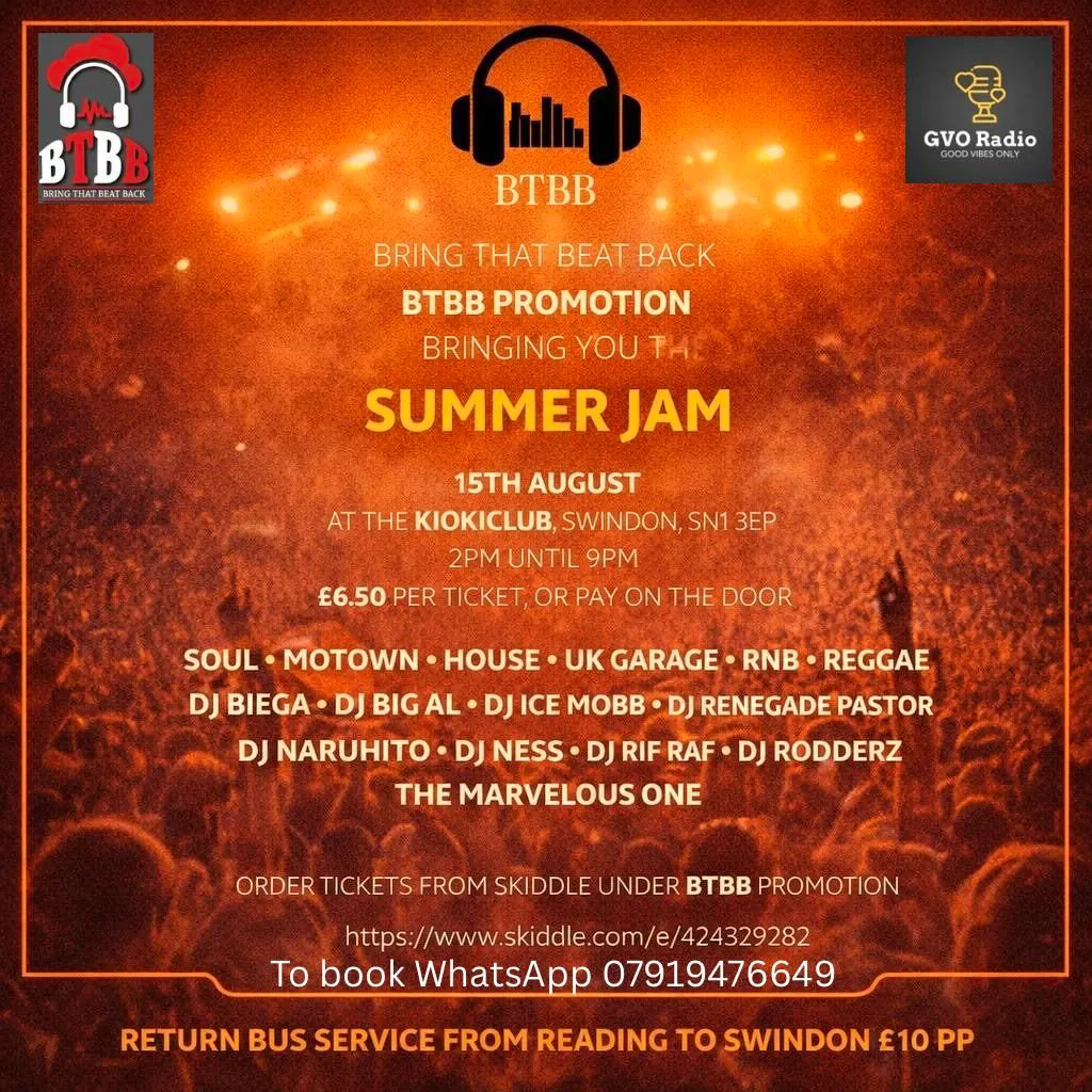 BTBB Promotion Bringing you the summer jam at Kioki Swindon
