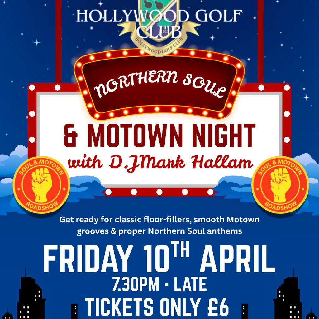 Northern Soul & Motown Night at Hollywood Golf Club