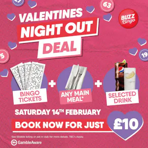 Valentines Day Deal - Buzz Bingo Motherwell