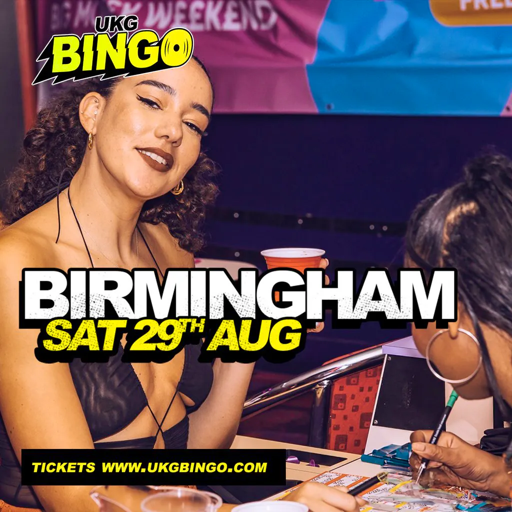 UKG BINGO Saturday 29th August Birmingham at The Rainbow Pub Digbeth