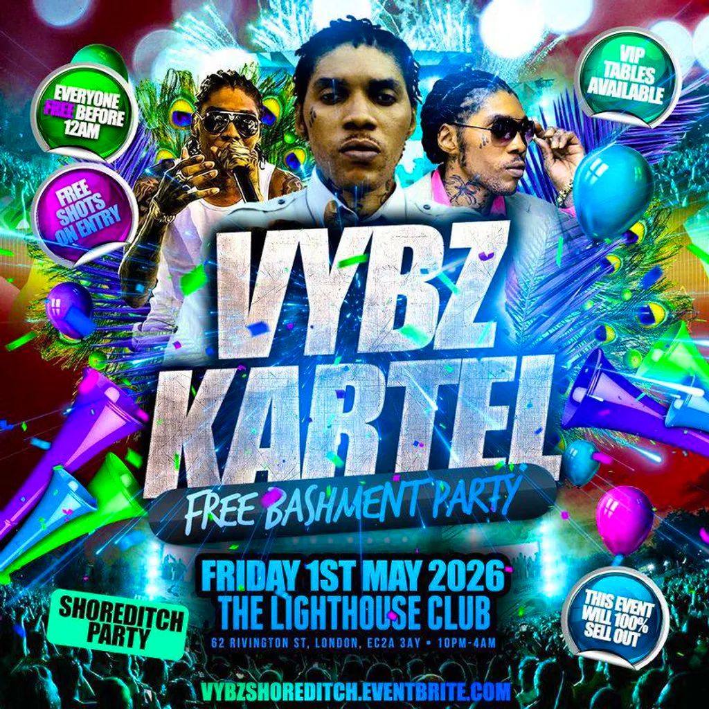 Vybz Kartel - Free Bashment Party - Everyone Free Before 12AM at The Lighthouse Bar And Club