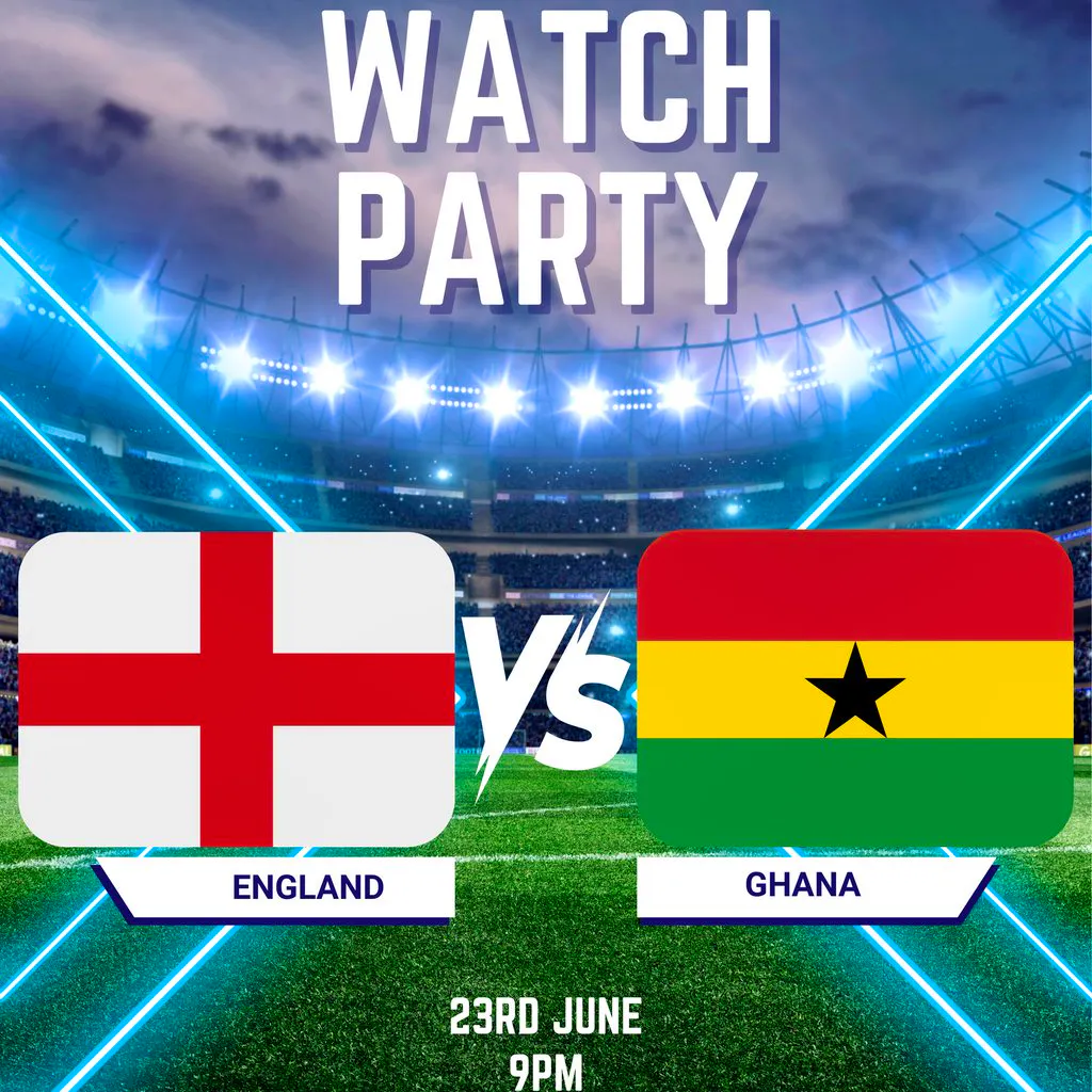 England vs Ghana at Papà Bianco