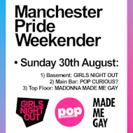 MCR Pride 3 room pop party (Sun 30th Aug) @ Joshua Brooks at Joshua Brooks