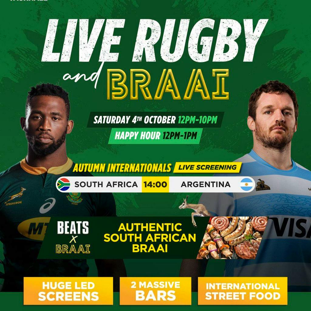 Live Rugby and Braai - Autumn Internationals Screening | Vauxhall Food ...