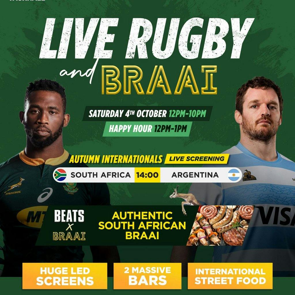 Live Rugby and Braai - Autumn Internationals Screening | Vauxhall Food ...