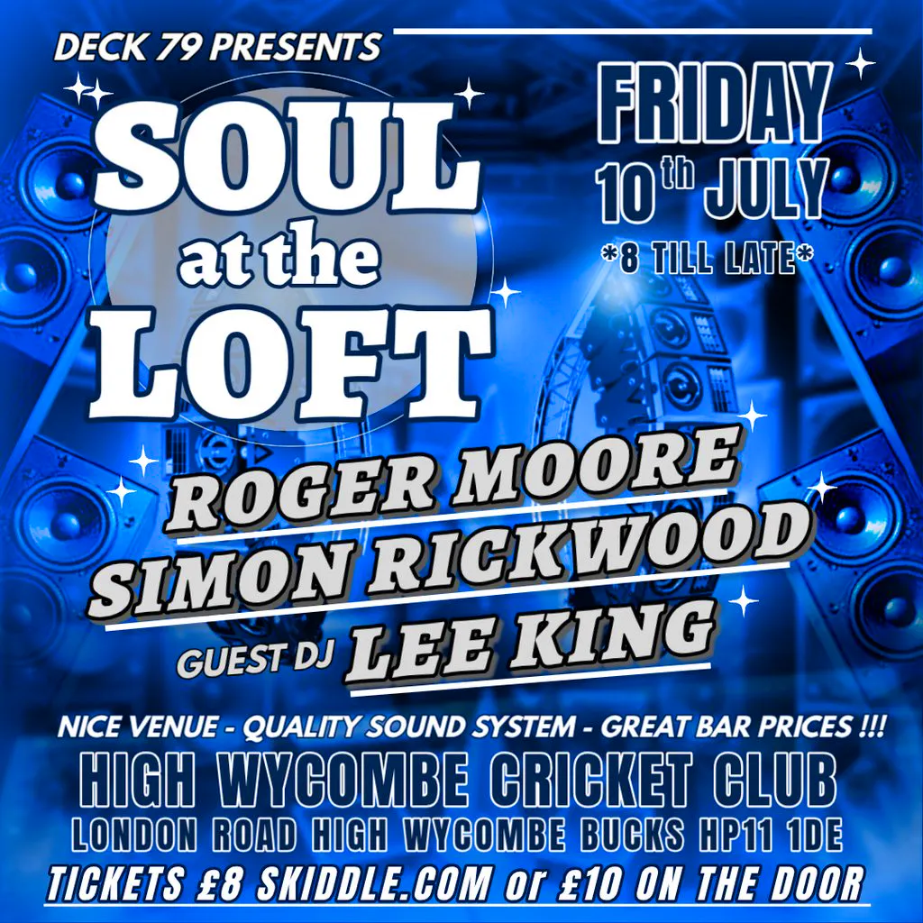 Soul at the Loft at High Wycombe Cricket Club