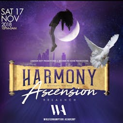 Harmony & Ascension Tickets | Starworks Warehouse Wolverhampton  | Sat 17th November 2018 Lineup
