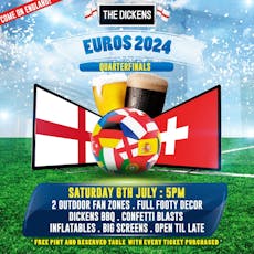 England Vs Switzerland : Quarter finals at The Dickens Inn Middlesbrough