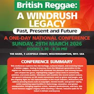 British Reggae: A WINDRUSH LEGACY Past, Present and Future at Bank Wolverhampton