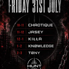Hunt Hard Techno/Industrial Night