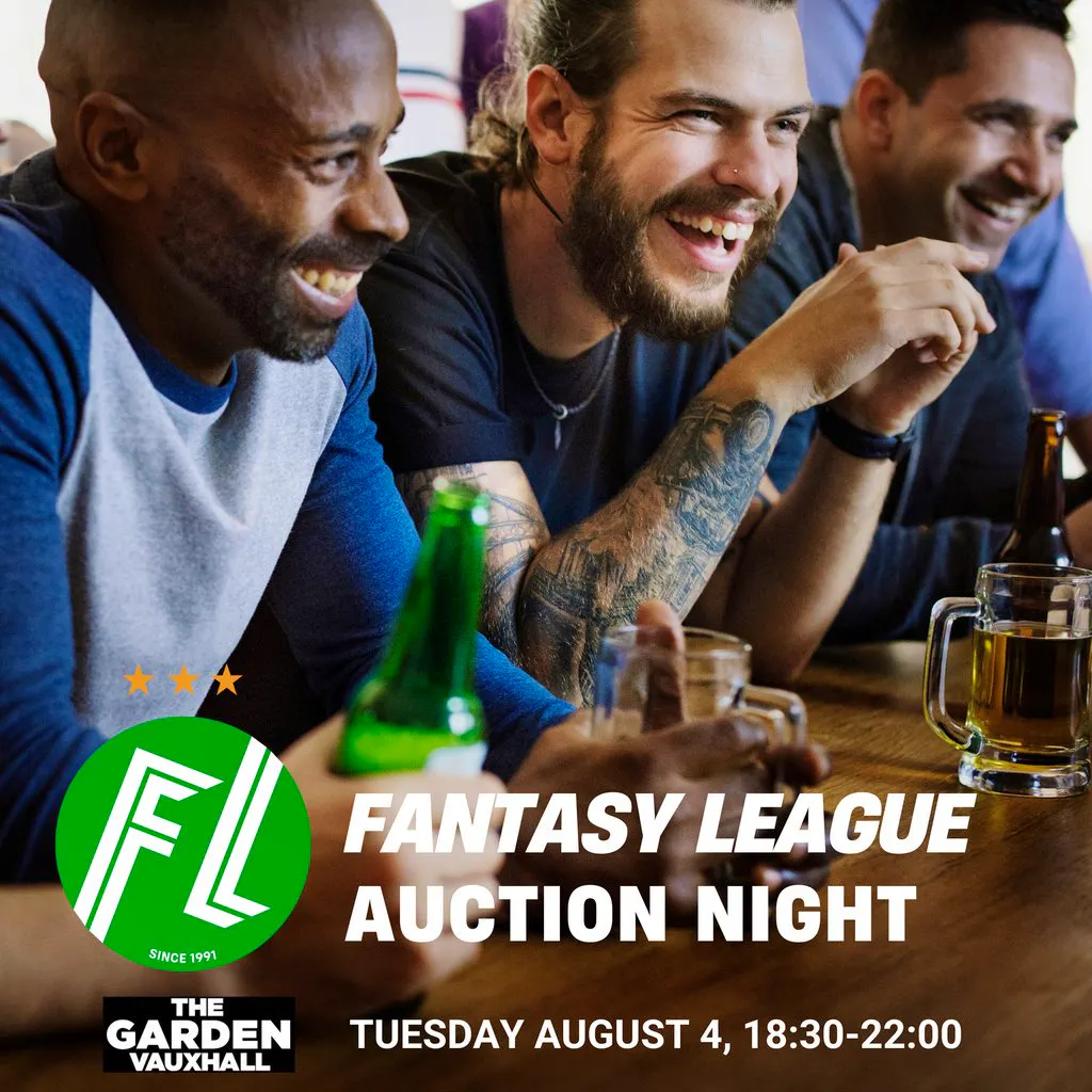 Fantasy League Auction Night at The Garden Vauxhall