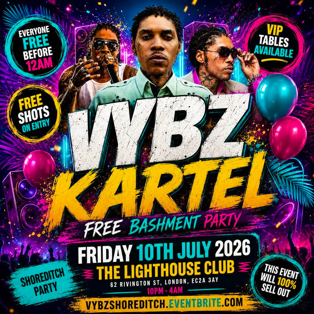 Vybz Kartel - Free Bashment Party - Everyone Free Before 12AM at The Lighthouse Bar And Club
