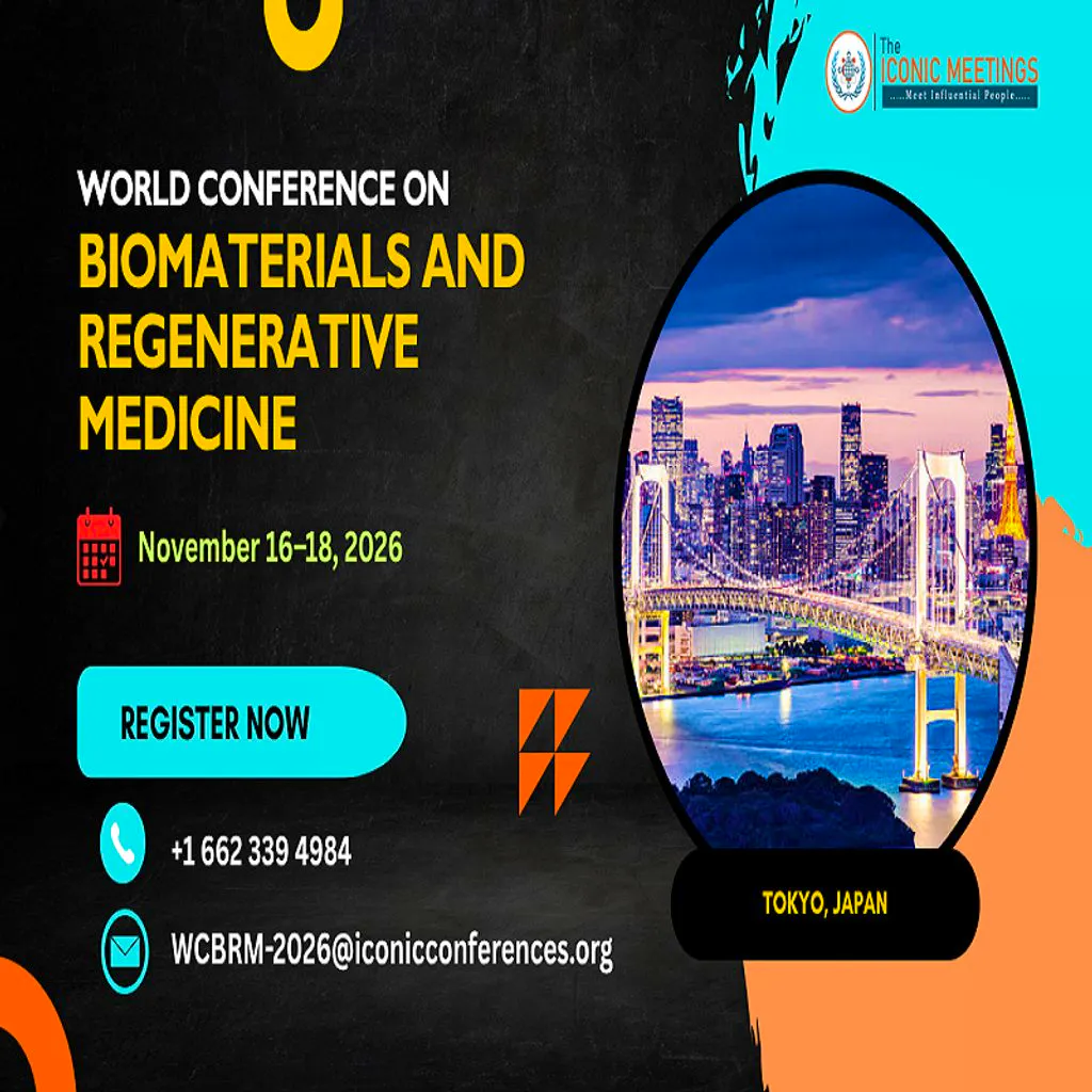 World Conference on Biomaterials and Regenerative Medicine at Tokyo, Japan