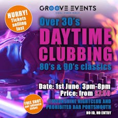 Over 30s Daytime Clubbing at Moonshine
