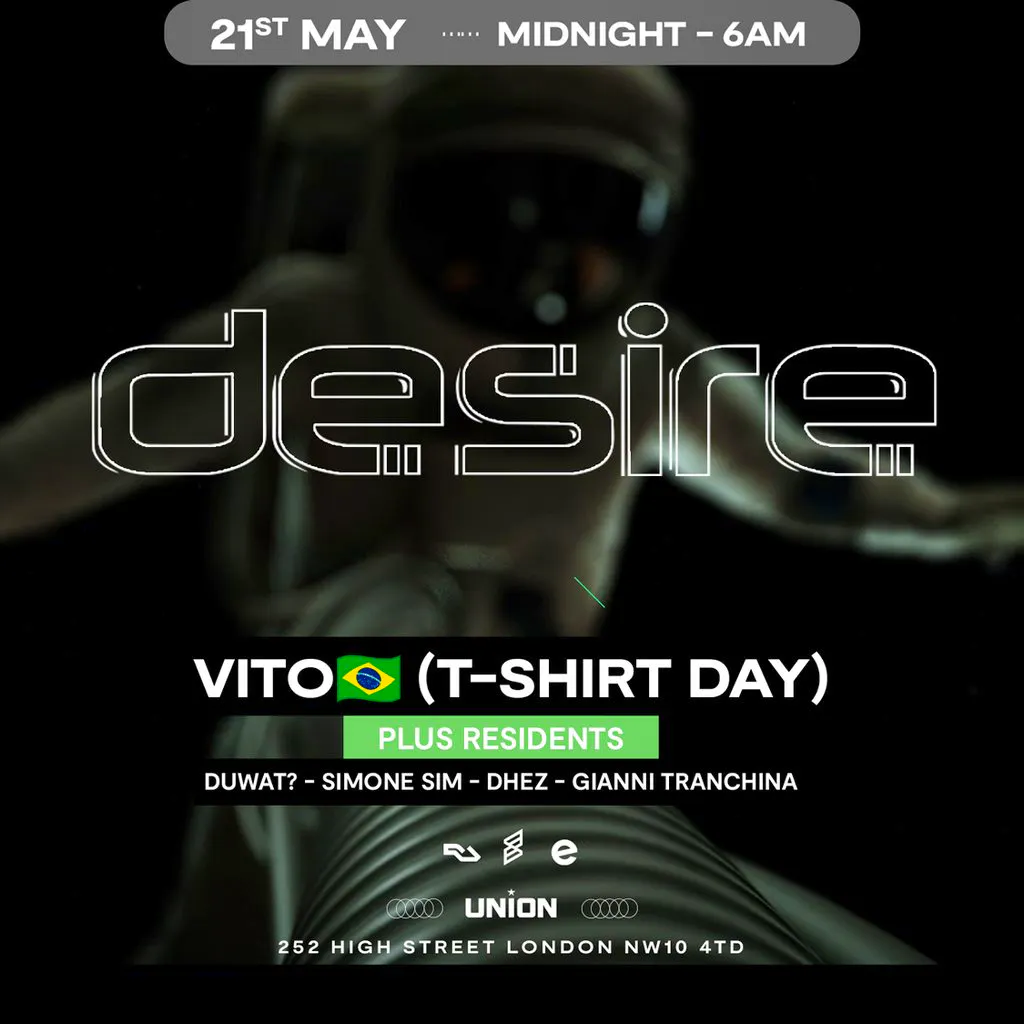 DESIRE - Weekly Thursday After Party - VITO at Union Club Vauxhall