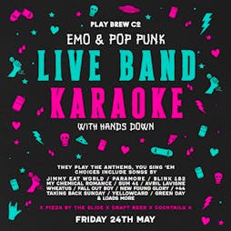 Emo & Pop Punk Live Band Karaoke Tickets | Play Brew Taproom Middlesbrough  | Fri 24th May 2024 Lineup