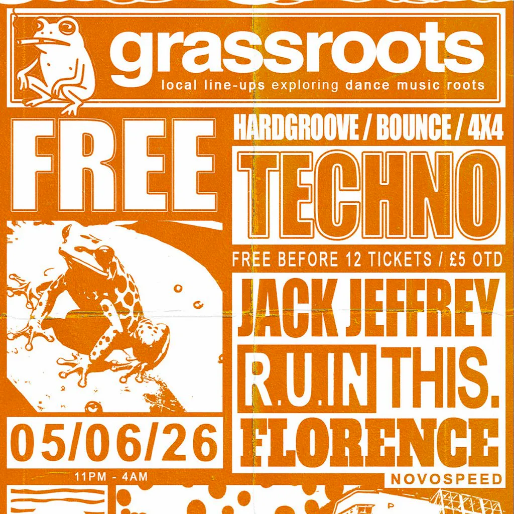 GRASSROOTS - FREE First Fridays - Techno, 4x4 etc. - 05/06/26 at Patterns Brighton
