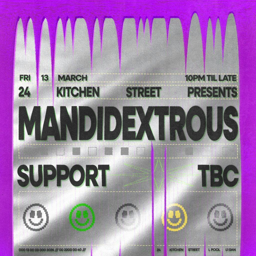 Mandidextrous at 24 Kitchen Street