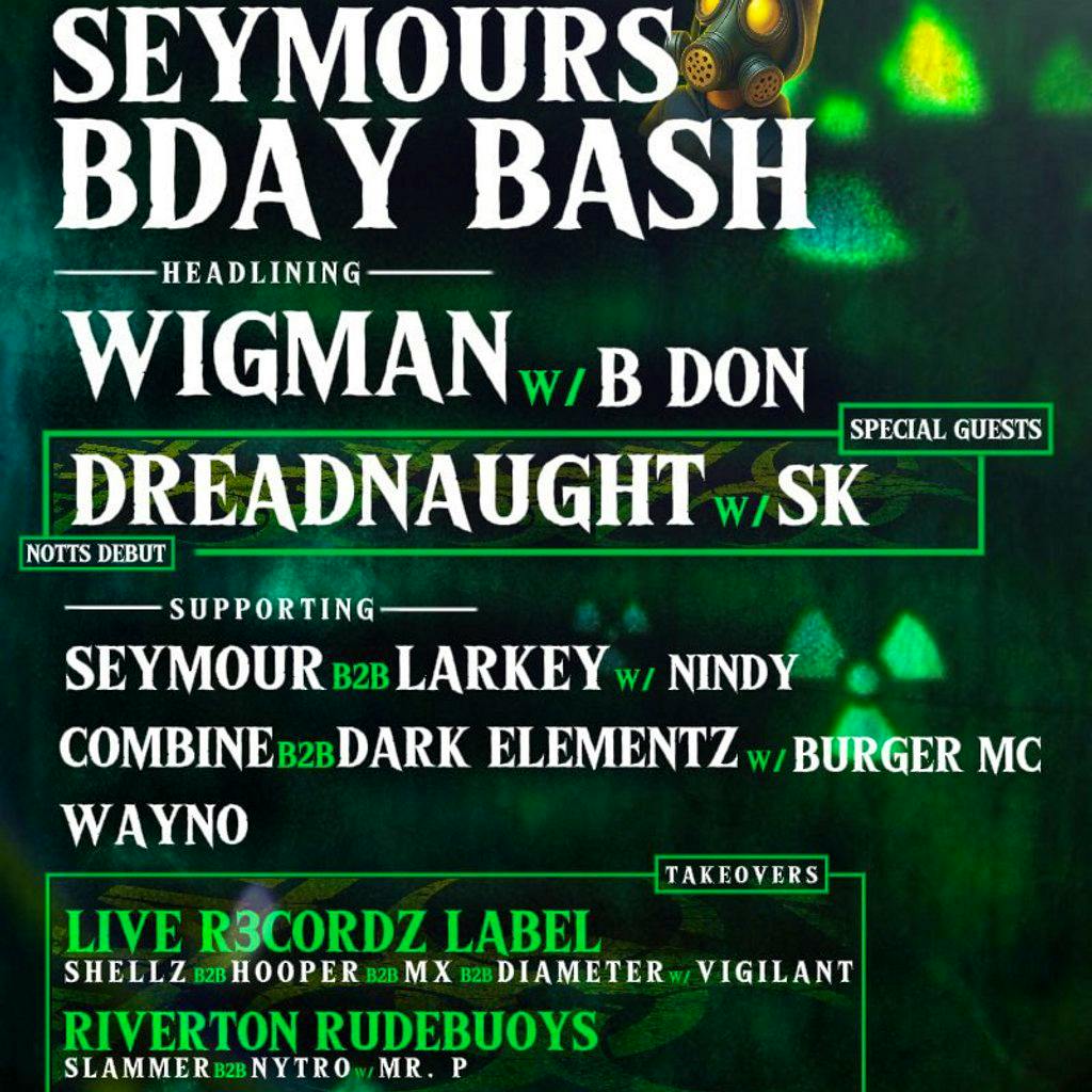 ChemicalWarfare Presents:Seymour's Bday Bash at Billy Bootleggers Nottingham