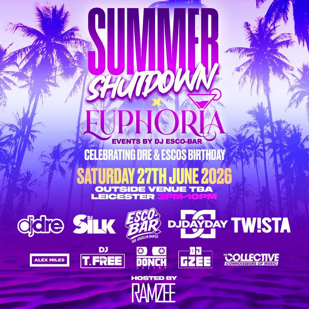 Summer Shutdown X Euphoria Events  Summer Day Party at SECRET LOCATION LEICESTER