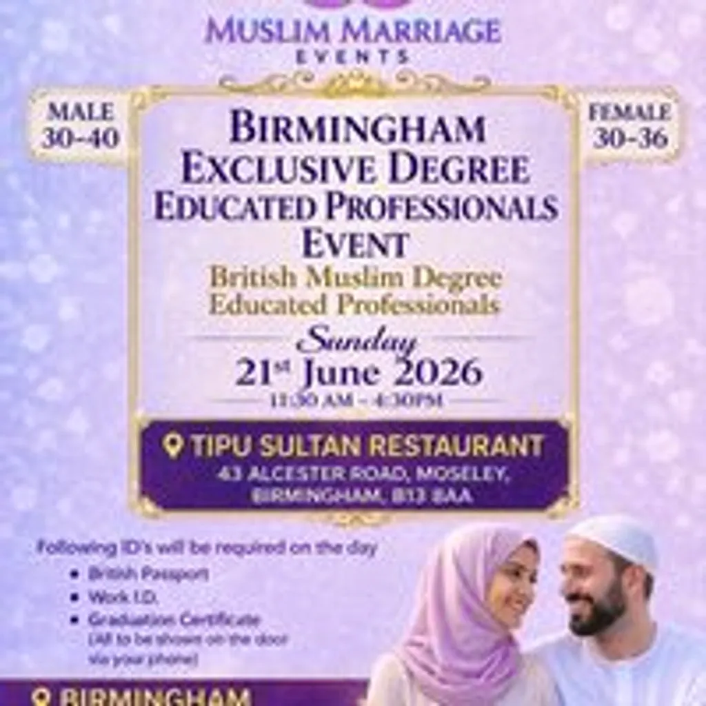 Exclusive Degree Educated Professionals Muslim Marriage Event at Tipu Sultan Majestic Dining