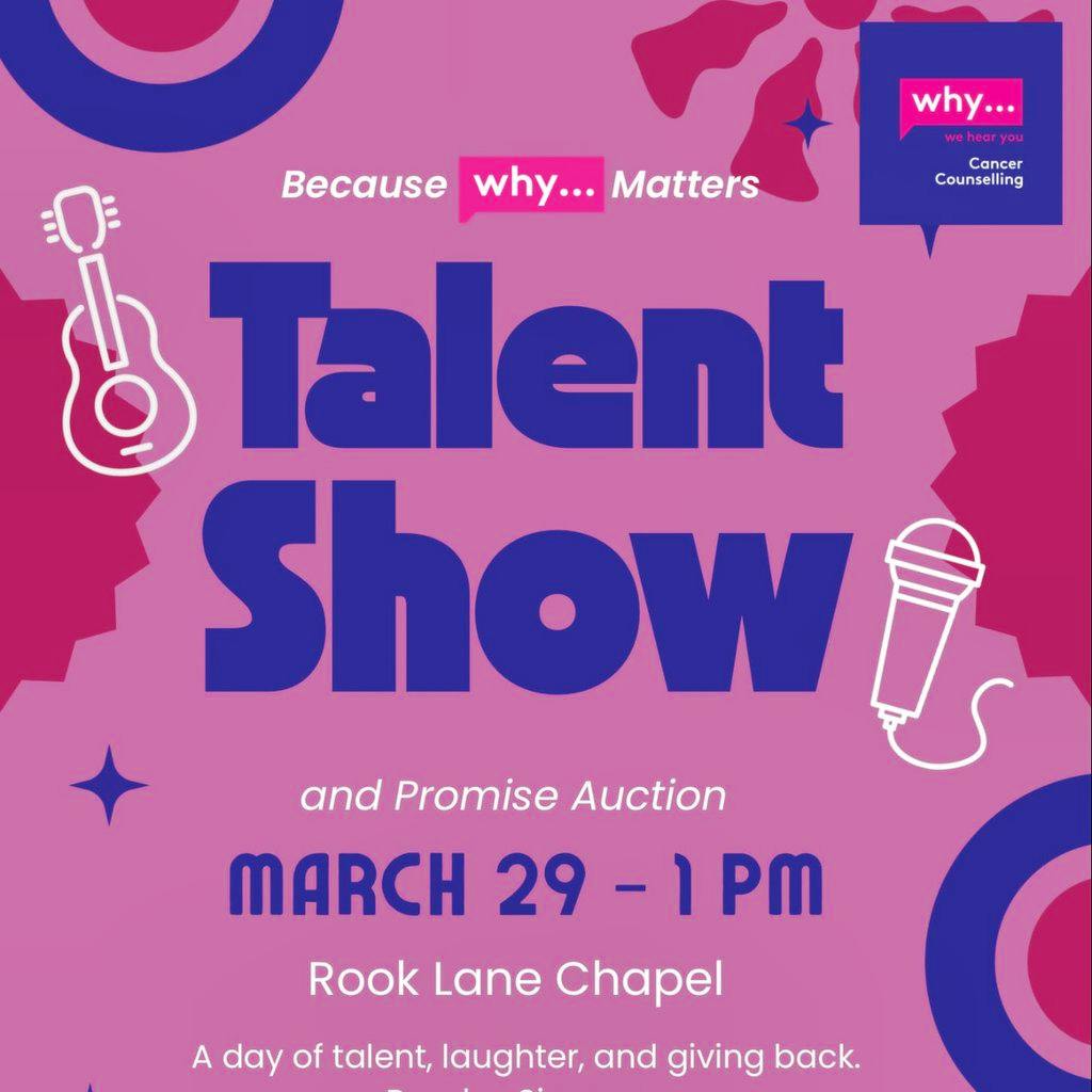Because WHY matters  Talent show and Promise Auction at Rook Lane Chapel