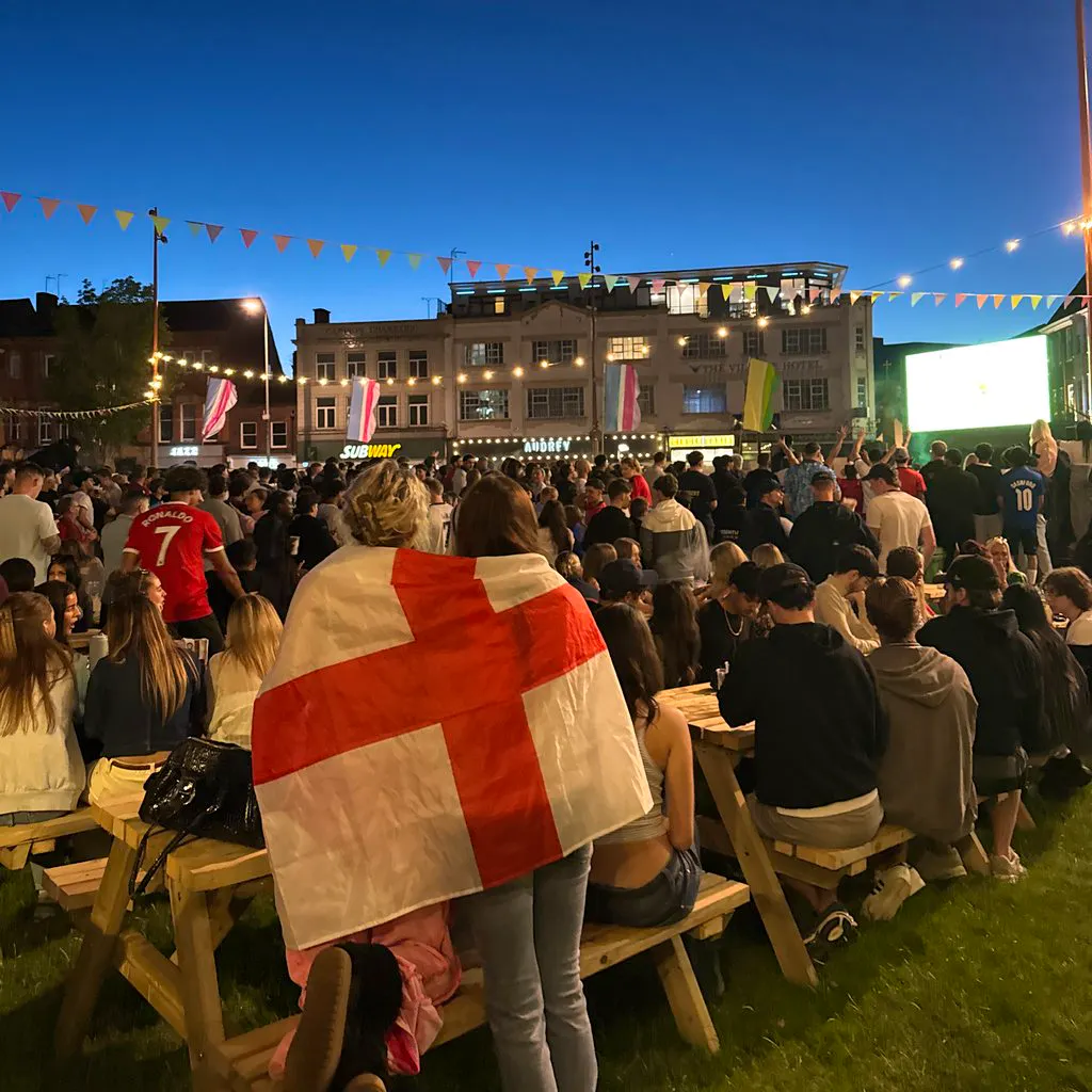 England vs Panama at Jubilee Square at City Centre In Jubilee Square